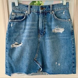 Free People High-Waisted Denim Skirt